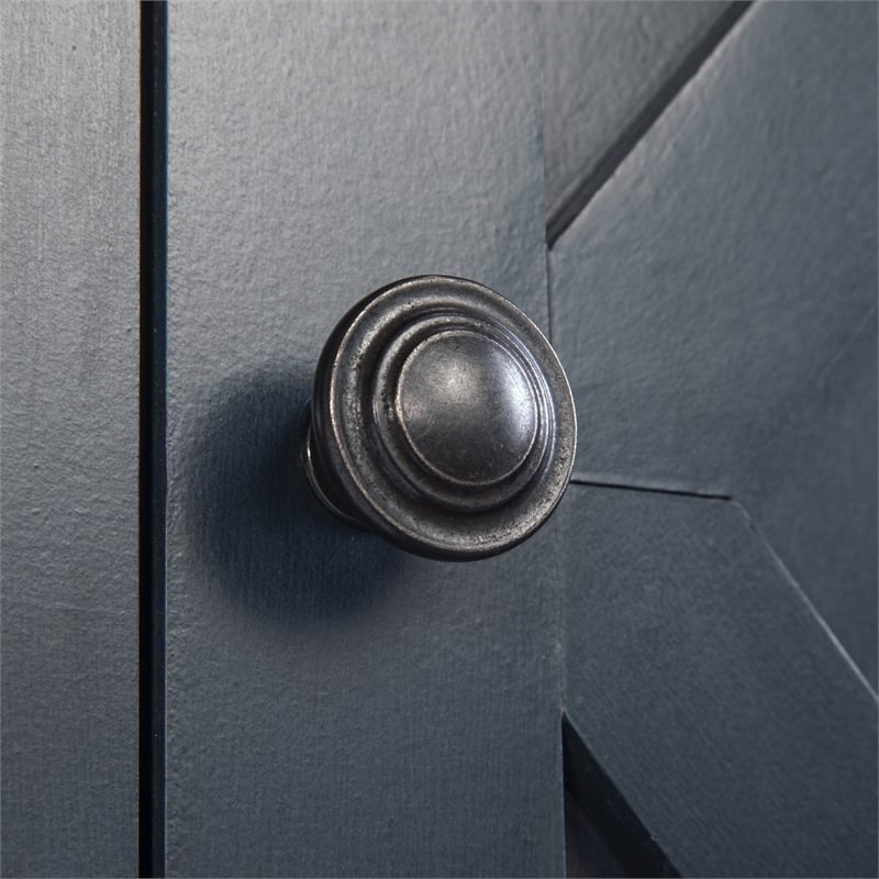 LIVILAND 47 in. Wood Bar Cabinet w/ Brushed Nickel Knobs - Navy Blue