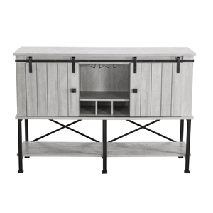 liviland 52 in. wood bar cabinet w/ sliding door - off white