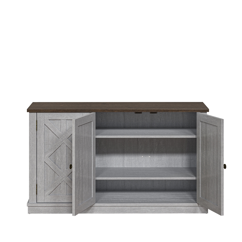 LIVILAND 48 in. TV Stand Media Console for TV up to 53 in. - Off White