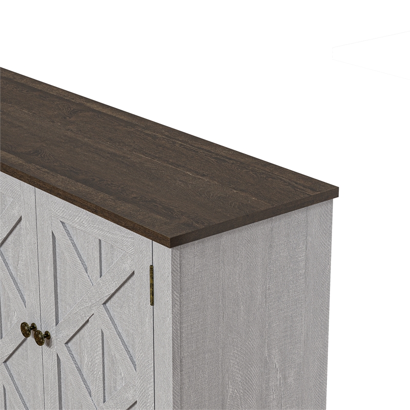 LIVILAND 48 in. TV Stand Media Console for TV up to 53 in. - Off White