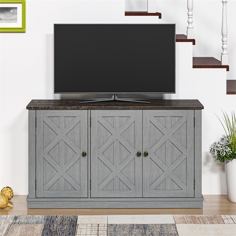 LIVILAND 48 in. TV Stand Media Console for TV up to 53 in. - Gray