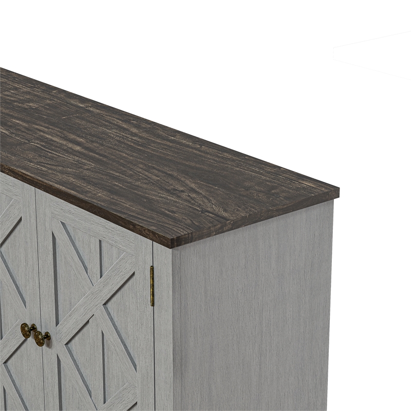 LIVILAND 48 in. TV Stand Media Console for TV up to 53 in. - Gray