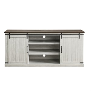 LIVILAND 68 in. TV Stand Media Console for TV up to 70&quot - Off White