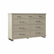 LIVILAND 64 in. Wide Wood 9-Drawer Double Dresser - Beige