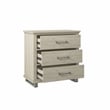 LIVILAND 32 in. 3-Drawer Bedroom Nightstand with Elevated Metal Legs - Beige