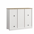 LIVILAND 4-Shelf Modern Engineered Wood Wine Cabinet in White