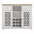 LIVILAND 4-Shelf Modern Engineered Wood Wine Cabinet in White