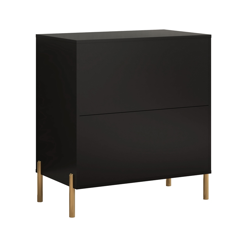 LIVILAND Modern 3-Drawer Nightstand Bedside Table End Table Furniture - Black