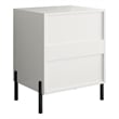 LIVILAND Modern 2-Drawer Nightstand Bedside Table End Table Furniture -Off White