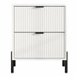 LIVILAND Modern 2-Drawer Nightstand Bedside Table End Table Furniture -Off White