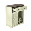 LIVILAND Chic Wine Cabinet with Glass Holder & Wine Rack - Light Moss Green
