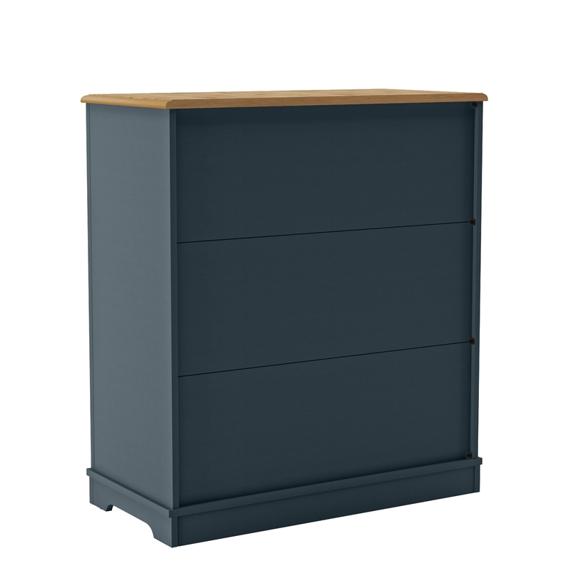 LIVILAND Rustic Chic Wine Cabinet with Glass Holder & Wine Rack - Haze Blue