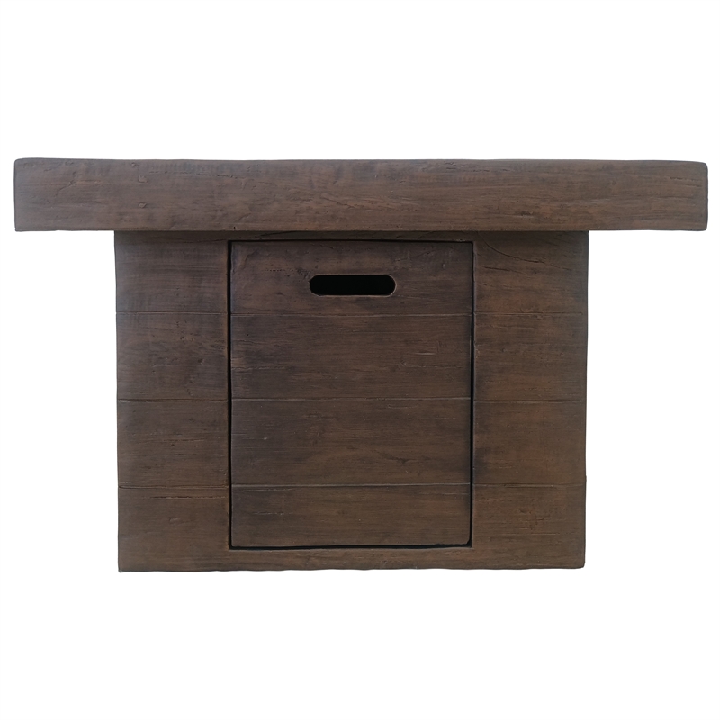 LIVILAND Smokeless Propane Gas Fire Pit - Fireplace for Outdoor - Brown