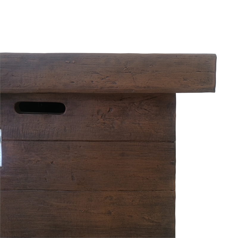 LIVILAND Smokeless Propane Gas Fire Pit - Fireplace for Outdoor - Brown