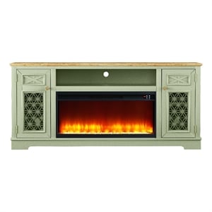 Stylish 70&quot TV Stand with Storage for TVs up to 80&quot - Green