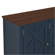 48 in. Rustic Natural Wood TV Stand - Up to 55 in. TVs - Navy