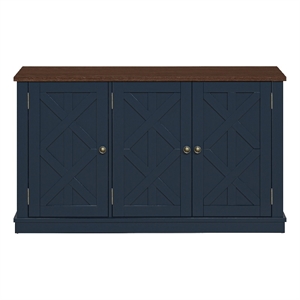 48 in. rustic natural wood tv stand - up to 55 in. tvs - navy