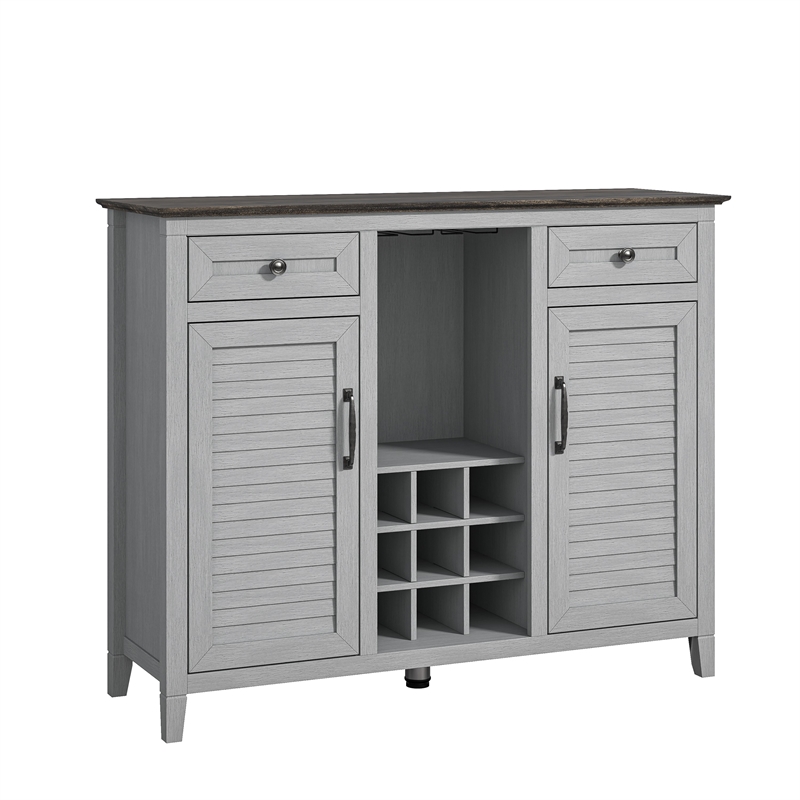 Elegant Wine Cabinet with Built-in wine rack - Grey