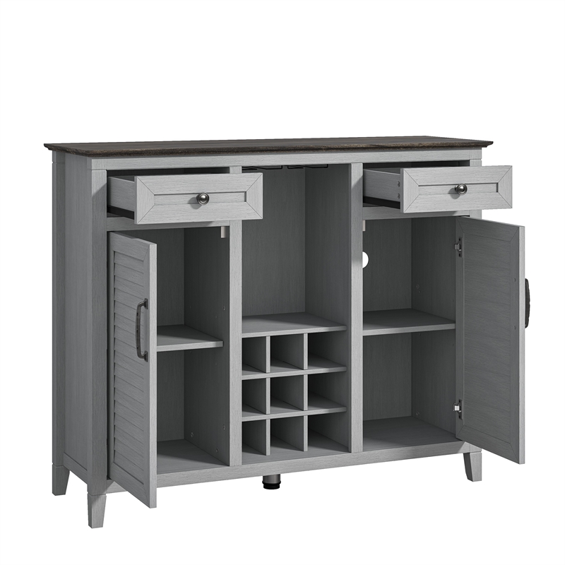 Elegant Wine Cabinet with Built-in wine rack - Grey
