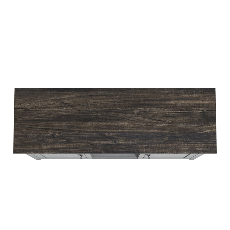 Elegant Wine Cabinet with Built-in wine rack - Grey