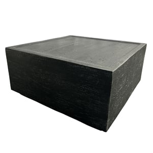 LIVILAND 28&quot Square Indoor/Outdoor Coffee Table - Black Travertine