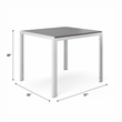Flats & Castles Luca 3-Piece Modern Aluminum Outdoor Bistro Set in Silver