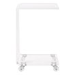 Fox Hill Trading Pure Decor C Shape Lucite and Acrylic Accent Table - Clear
