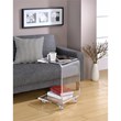 Fox Hill Trading Pure Decor C Shape Lucite and Acrylic Accent Table - Clear