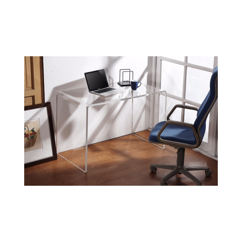 Fox Hill Trading Pure Decor Contemporary Lucite and Acrylic Desk in Clear