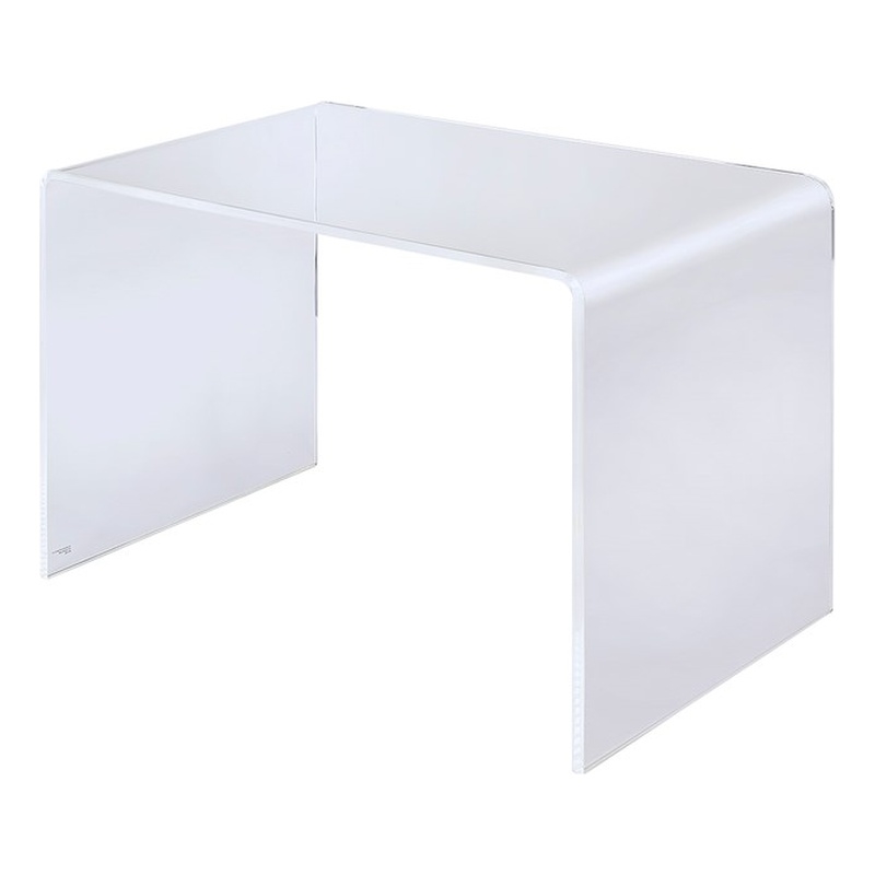 Fox Hill Trading Pure Decor Contemporary Lucite and Acrylic Desk in Clear