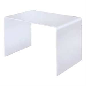 Fox Hill Trading Pure Decor Contemporary Lucite and Acrylic Desk in Clear