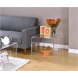 Fox Hill Trading Pure Decor Lucite and Acrylic Single End Table in Clear