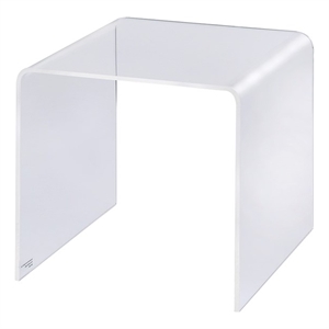 Fox Hill Trading Pure Decor Lucite and Acrylic Single End Table in Clear
