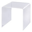 Fox Hill Trading Pure Decor Lucite and Acrylic Single End Table in Clear