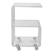 Fox Hill Trading Pure Decor G Shape Lucite and Acrylic Accent Table in Clear