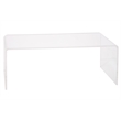 Fox Hill Trading Pure Decor Lucite and Acrylic Tall Coffee Table in Clear