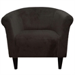 Fox Hill Trading Marlee Traditional Fabric Club Chair in Black