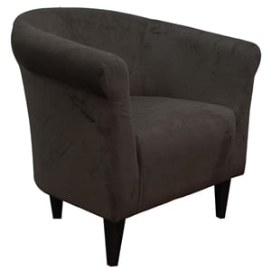 Fox Hill Trading Marlee Traditional Fabric Club Chair in Black