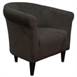 Fox Hill Trading Marlee Traditional Fabric Club Chair in Black