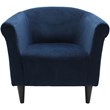 Fox Hill Trading Marlee Traditional Fabric Club Chair in Navy Blue