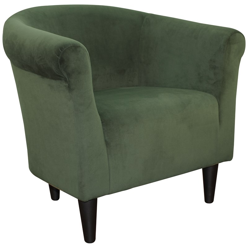 Fox Hill Trading Marlee Traditional Fabric Club Chair in Green