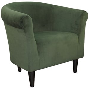 Fox Hill Trading Marlee Traditional Fabric Club Chair in Green