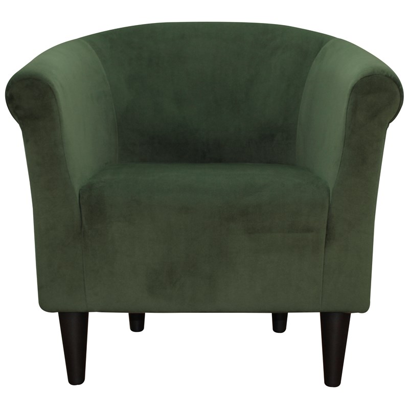 Fox Hill Trading Marlee Traditional Fabric Club Chair in Green