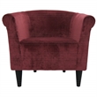 Fox Hill Trading Marlee Traditional Fabric Club Chair in Burgundy Red