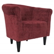 Fox Hill Trading Marlee Traditional Fabric Club Chair in Burgundy Red