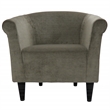 Fox Hill Trading Marlee Traditional Fabric Club Chair in Medium Gray