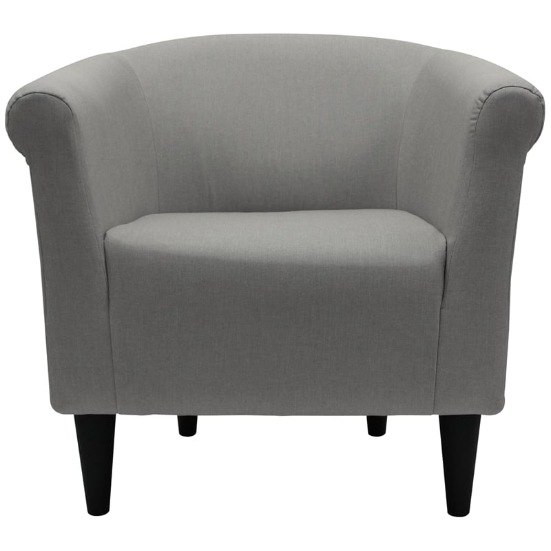 Fox Hill Trading Marlee Traditional Fabric & EPS Club Chair in Gray