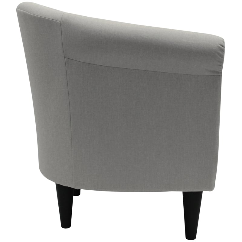 Fox Hill Trading Marlee Traditional Fabric & EPS Club Chair in Gray