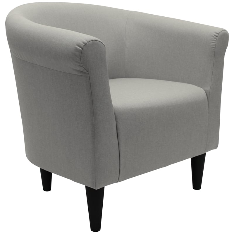 Fox Hill Trading Marlee Traditional Fabric & EPS Club Chair in Gray