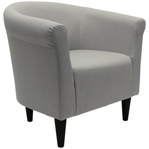 Fox Hill Trading Marlee Traditional Fabric & EPS Club Chair in Gray